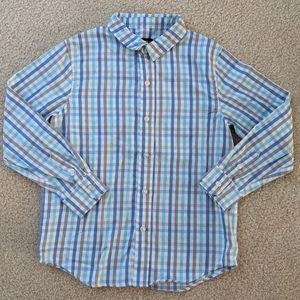 Boys Long Sleeve Button Down Shirt (Blue Pastel)